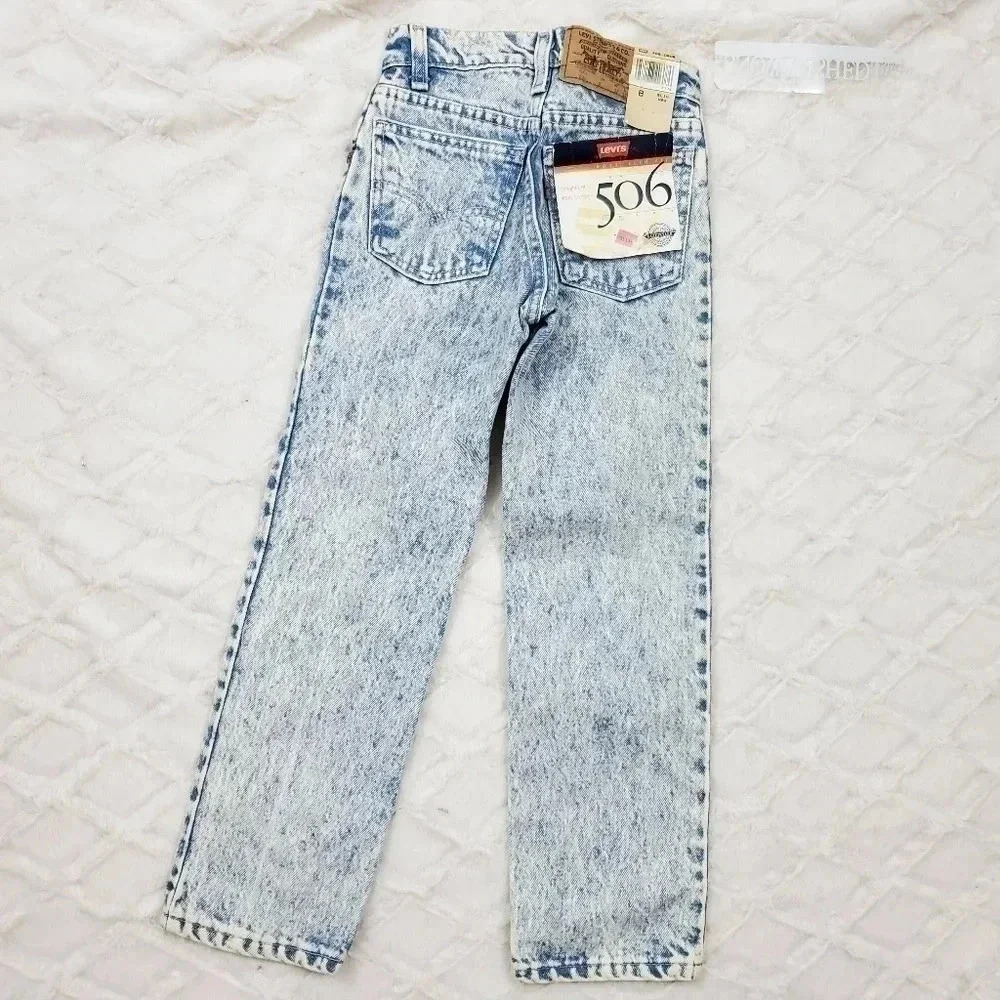 Vintage Boys Stone washed slim Levi 506. S…